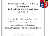 Kviečiame į susitikimą – diskusiją su demografe Prof. Habil. Dr. Vlada Stankūniene
